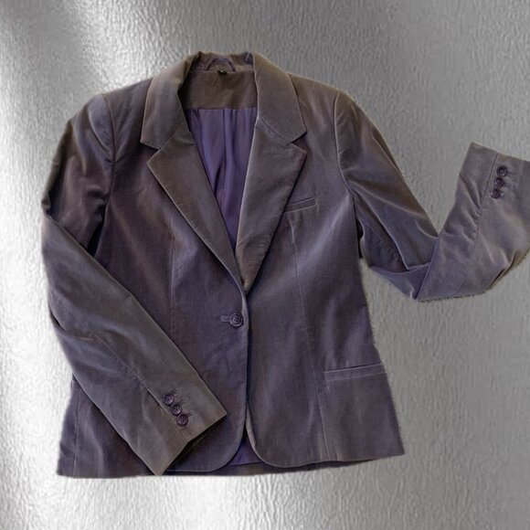 Vintage 80s Dusty Amethyst Velvet Blazer by Silver Unicorn - Picture 1 of 15